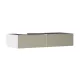 Hansgrohe Xevolos E 2 fiókos mosdószekrény 1370x550 mm balos pultlaphoz, matt fehér/texturált bronz 54319390