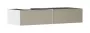 Hansgrohe Xevolos E 2 fiókos mosdószekrény 1370x550 mm balos pultlaphoz, matt fehér/texturált bronz 54319390