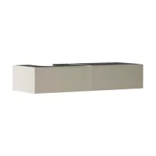   Hansgrohe Xevolos E 2 fiókos mosdószekrény 1370x550 mm balos pultlaphoz, matt homok/texturált bronz 54320390