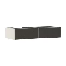   Hansgrohe Xevolos E 2 fiókos mosdószekrény 1370x550 mm balos pultlaphoz, matt homok/textil sötétszürke 54320660