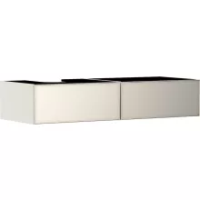   Hansgrohe Xevolos E 2 fiókos mosdószekrény 1370x550 mm balos pultlaphoz, matt homok/metál homok 54320790