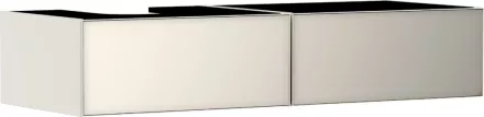 Hansgrohe Xevolos E 2 fiókos mosdószekrény 1370x550 mm balos pultlaphoz, matt homok/metál homok 54320790