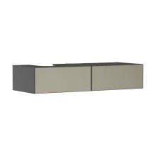   Hansgrohe Xevolos E 2 fiókos mosdószekrény 1370x550 mm balos pultlaphoz, matt palaszürke/texturált bronz 54321390