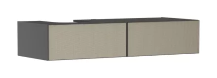 Hansgrohe Xevolos E 2 fiókos mosdószekrény 1370x550 mm balos pultlaphoz, matt palaszürke/texturált bronz 54321390