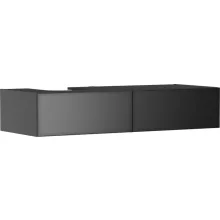   Hansgrohe Xevolos E 2 fiókos mosdószekrény 1370x550 mm balos pultlaphoz, matt palaszürke/metál palaszürke 54321770