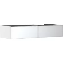   Hansgrohe Xevolos E 2 fiókos mosdószekrény 1370x550 mm jobbos pultlaphoz, matt fehér/metálfehér 54322320