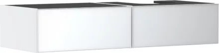 Hansgrohe Xevolos E 2 fiókos mosdószekrény 1370x550 mm jobbos pultlaphoz, matt fehér/metálfehér 54322320