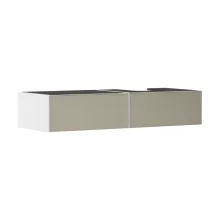   Hansgrohe Xevolos E 2 fiókos mosdószekrény 1370x550 mm jobbos pultlaphoz, matt fehér/texturált bronz 54322390