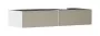 Hansgrohe Xevolos E 2 fiókos mosdószekrény 1370x550 mm jobbos pultlaphoz, matt fehér/texturált bronz 54322390