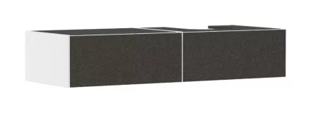 Hansgrohe Xevolos E 2 fiókos mosdószekrény 1370x550 mm jobbos pultlaphoz, matt fehér/textil sötétszürke 54322660