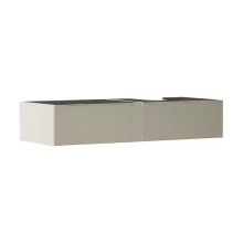   Hansgrohe Xevolos E 2 fiókos mosdószekrény 1370x550 mm jobbos pultlaphoz, matt homok/texturált bronz 54323390