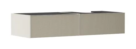 Hansgrohe Xevolos E 2 fiókos mosdószekrény 1370x550 mm jobbos pultlaphoz, matt homok/texturált bronz 54323390