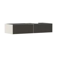   Hansgrohe Xevolos E 2 fiókos mosdószekrény 1370x550 mm jobbos pultlaphoz, matt homok/textil sötétszürke 54323660