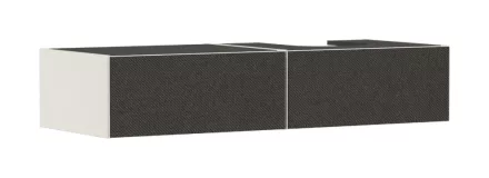 Hansgrohe Xevolos E 2 fiókos mosdószekrény 1370x550 mm jobbos pultlaphoz, matt homok/textil sötétszürke 54323660