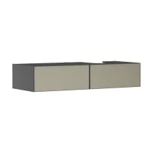   Hansgrohe Xevolos E 2 fiókos mosdószekrény 1370x550 mm jobbos pultlaphoz, matt palaszürke/texturált bronz 54324390
