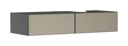 Hansgrohe Xevolos E 2 fiókos mosdószekrény 1370x550 mm jobbos pultlaphoz, matt palaszürke/texturált bronz 54324390