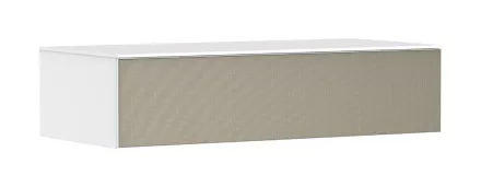 Hansgrohe Xevolos E konzolos fürdőszobai ülőpad 1 fiókkal 1180x550 mm, matt fehér/texturált bronz 54325390