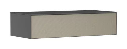 Hansgrohe Xevolos E konzolos fürdőszobai ülőpad 1 fiókkal 1180x550 mm, matt palaszürke/texturált bronz 54327390