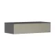 Hansgrohe Xevolos E konzolos fürdőszobai ülőpad 1 fiókkal 1180x550 mm, matt palaszürke/texturált bronz 54327390