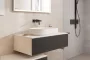 Hansgrohe Xevolos E 980/550 pultlap középkivágással csapfurat nélküli mosdótálhoz, matt homok 54329780