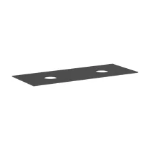   Hansgrohe Xevolos E 1370/550 pultlap dupla kivágással csapfurat nélküli mosdótálakhoz, matt palaszürke 54332760