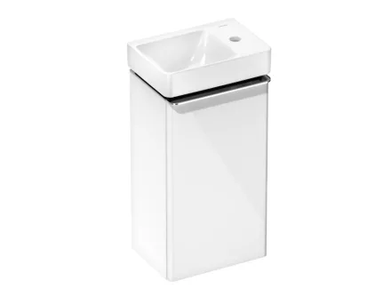 Hansgrohe Xelu Q 360/265 1 ajtós mosdószekrény jobbos kézmosóval, króm fogantyú/magasfényű fehér 54365000