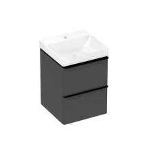   Hansgrohe Xelu Q 480/475 2 fiókos mosdószekrény mosdóval, matt fekete fogantyú/matt gyémántszürke 54369670