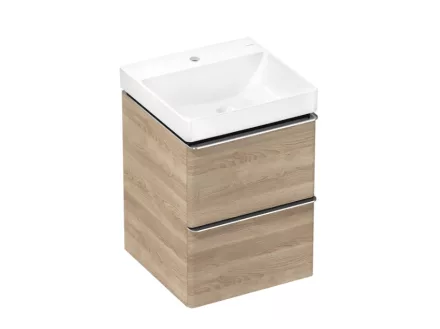 Hansgrohe Xelu Q 480/475 2 fiókos mosdószekrény mosdóval, króm fogantyú/természetes tölgy 54370000