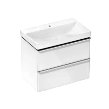   Hansgrohe Xelu Q 780/475 2 fiókos mosdószekrény mosdóval, króm fogantyú/magasfényű fehér 54374000