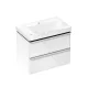 Hansgrohe Xelu Q 780/475 2 fiókos mosdószekrény balos mosdóval, króm fogantyú/magasfényű fehér 54377000