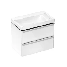   Hansgrohe Xelu Q 780/475 2 fiókos mosdószekrény jobbos mosdóval, króm fogantyú/magasfényű fehér 54380000