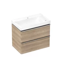   Hansgrohe Xelu Q 780/475 2 fiókos mosdószekrény jobbos mosdóval, króm fogantyú/természetes tölgy 54382000