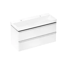   Hansgrohe Xelu Q 1180/475 2 fiókos mosdószekrény mosdóval, króm fogantyú/magasfényű fehér 54386000