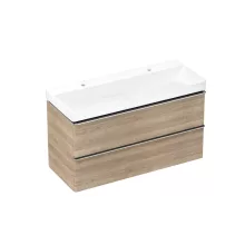   Hansgrohe Xelu Q 1180/475 2 fiókos mosdószekrény mosdóval, króm fogantyú/természetes tölgy 54388000