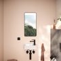 Hansgrohe Xarita Lite Q Tükör vízszintes irányú LED világítással 36x70 cm fali kapcsolóhoz, matt fekete 54955670