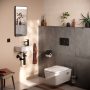 Hansgrohe Xarita Lite Q Tükör vízszintes irányú LED világítással 36x70 cm fali kapcsolóhoz, matt fekete 54955670