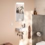 Hansgrohe Xarita Lite Q Tükör vízszintes irányú LED világítással 36x70 cm fali kapcsolóhoz, matt fehér 54955700