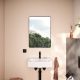Hansgrohe Xarita Lite Q Tükör vízszintes irányú LED világítássa 50x70 fali kapcsolóhoz, matt fekete 54956670