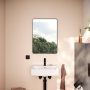 Hansgrohe Xarita Lite Q Tükör vízszintes irányú LED világítássa 50x70 fali kapcsolóhoz, matt fekete 54956670