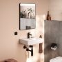 Hansgrohe Xarita Lite Q Tükör vízszintes irányú LED világítássa 50x70 fali kapcsolóhoz, matt fekete 54956670