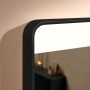 Hansgrohe Xarita Lite Q Tükör vízszintes irányú LED világítássa 50x70 fali kapcsolóhoz, matt fekete 54956670