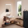 Hansgrohe Xarita Lite Q Tükör vízszintes irányú LED világítással 60x70 fali kapcsolóhoz, matt fehér 54957700