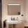Hansgrohe Xarita Lite Q Tükör vízszintes irányú LED világítással 80x70 fali kapcsolóhoz, matt fekete 54958670