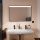 Hansgrohe Xarita Lite Q Tükör vízszintes irányú LED világítással 100x70 fali kapcsolóhoz, matt fekete 54959670