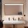 Hansgrohe Xarita Lite Q Tükör vízszintes irányú LED világítással 120x70 fali kapcsolóhoz, matt fekete 54960670