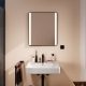 Hansgrohe Xarita Lite Q Tükör függőleges irányú LED világítással 60x70 fali kapcsolóhoz, matt fekete 54962670