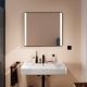 Hansgrohe Xarita Lite Q Tükör függőleges irányú LED világítással 80x70 fali kapcsolóhoz, matt fekete 54963670