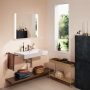 Hansgrohe Xarita Lite Q Tükör függőleges irányú LED világítással 80x70 fali kapcsolóhoz, matt fehér 54963700