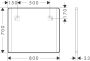 Hansgrohe Xarita Lite Q Tükör függőleges irányú LED világítással 80x70 fali kapcsolóhoz, matt fehér 54963700