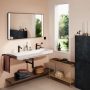 Hansgrohe Xarita Lite Q Tükör függőleges irányú LED világítással 120x70 fali kapcsolóhoz, matt fekete 54965670